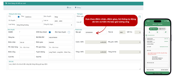Đồng bộ thông tin đơn hàng từ website sang ứng dụng di động