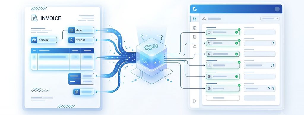AI mapping dữ liệu hóa đơn vào phần mềm ERP logistics